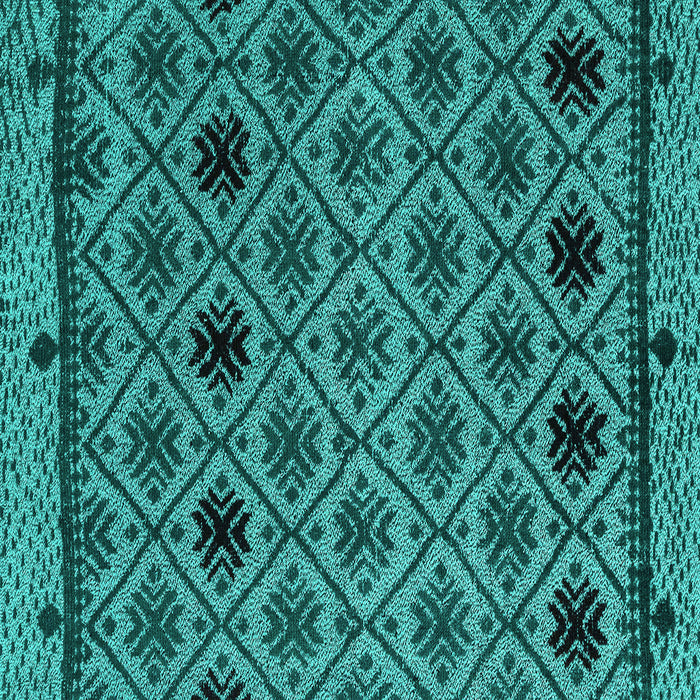 Square Abstract Turquoise Modern Rug, abs4841turq