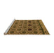 Sideview of Machine Washable Abstract Orange Modern Area Rugs, wshabs4841org