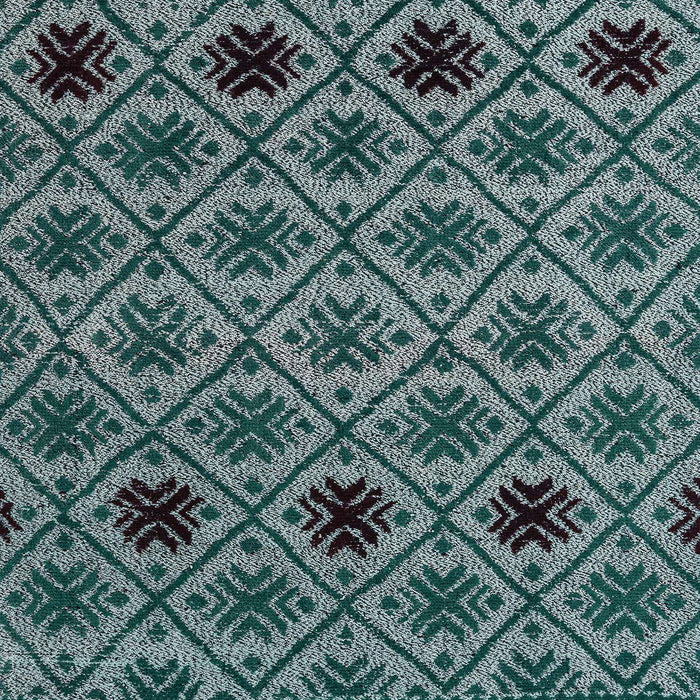 Machine Washable Abstract Deep Teal Green Rug, wshabs4841