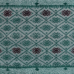 Square Abstract Deep Teal Green Modern Rug, abs4841