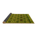 Sideview of Abstract Yellow Modern Rug, abs4841yw