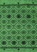 Machine Washable Abstract Emerald Green Modern Area Rugs, wshabs4841emgrn