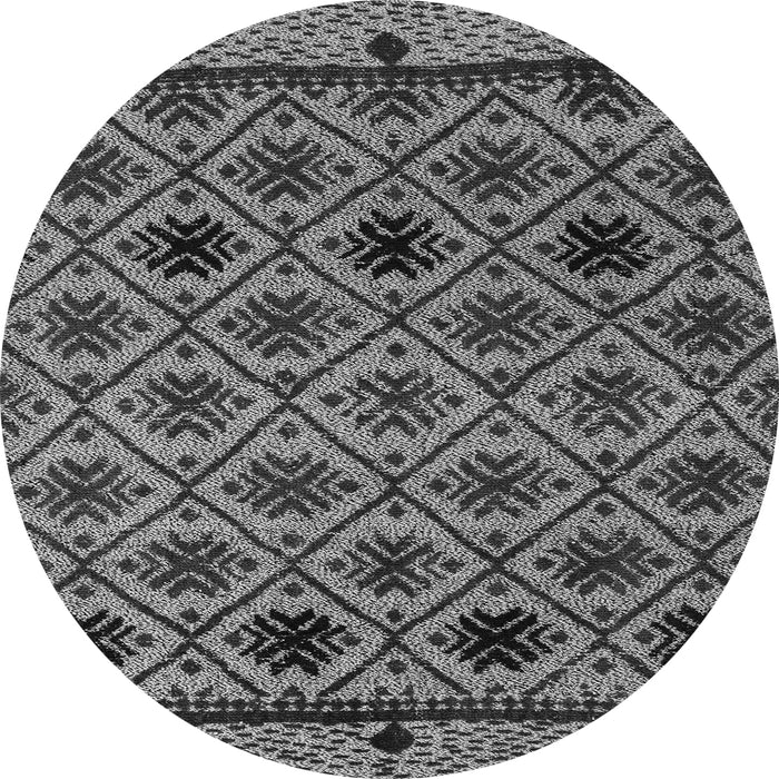 Round Abstract Gray Modern Rug, abs4841gry