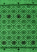 Machine Washable Abstract Green Modern Area Rugs, wshabs4841grn