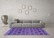 Machine Washable Abstract Purple Modern Area Rugs in a Living Room, wshabs4841pur