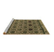 Sideview of Machine Washable Abstract Brown Modern Rug, wshabs4841brn