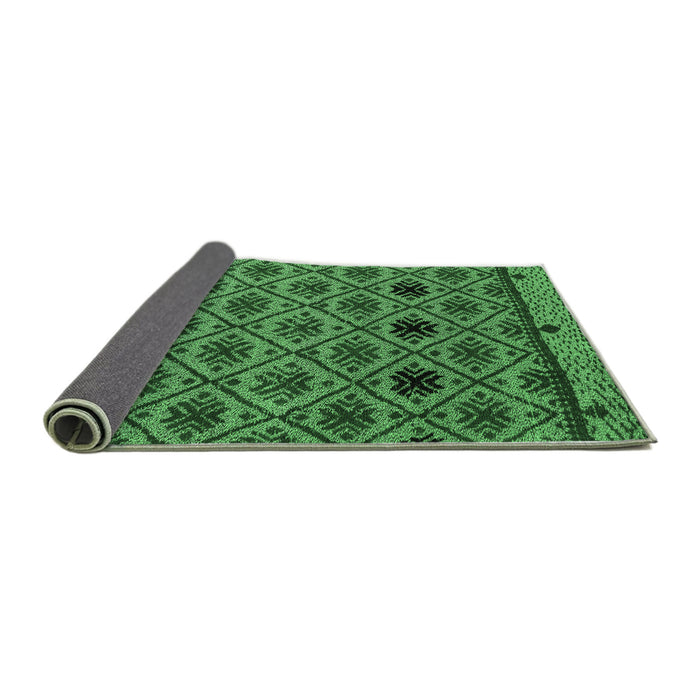 Sideview of Abstract Emerald Green Modern Rug, abs4841emgrn