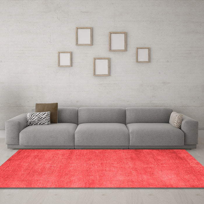 Modern Red Washable Rugs