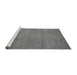 Sideview of Machine Washable Abstract Gray Modern Rug, wshabs4842gry