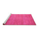 Sideview of Machine Washable Abstract Pink Modern Rug, wshabs4842pnk