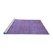 Sideview of Machine Washable Abstract Blue Modern Rug, wshabs4842blu