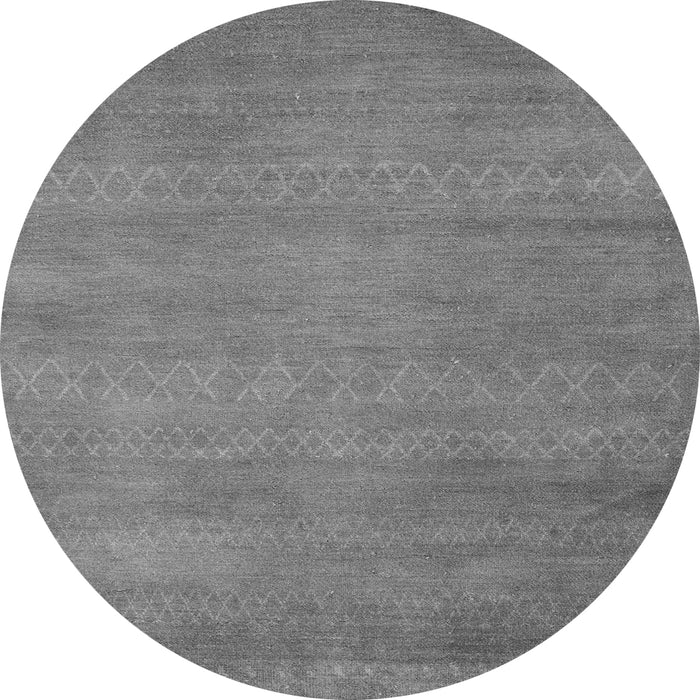 Round Machine Washable Abstract Gray Modern Rug, wshabs4842gry