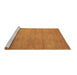 Sideview of Machine Washable Abstract Brown Modern Rug, wshabs4842brn