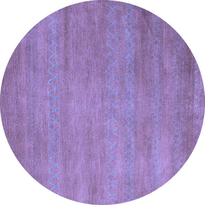 Round Machine Washable Abstract Blue Modern Rug, wshabs4842blu