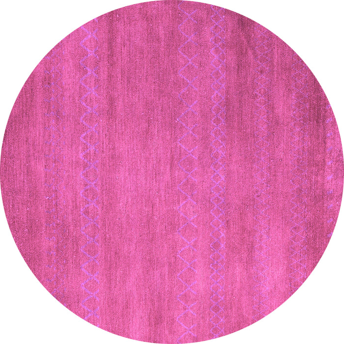 Round Machine Washable Abstract Purple Modern Area Rugs, wshabs4842pur