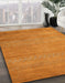 Machine Washable Abstract Orange Red Rug in a Family Room, wshabs4842