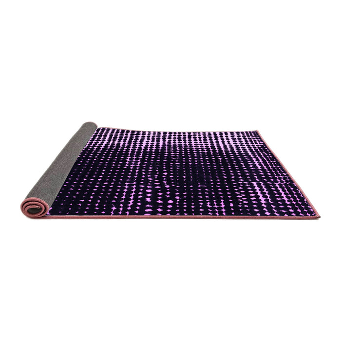 Sideview of Abstract Purple Modern Rug, abs4843pur