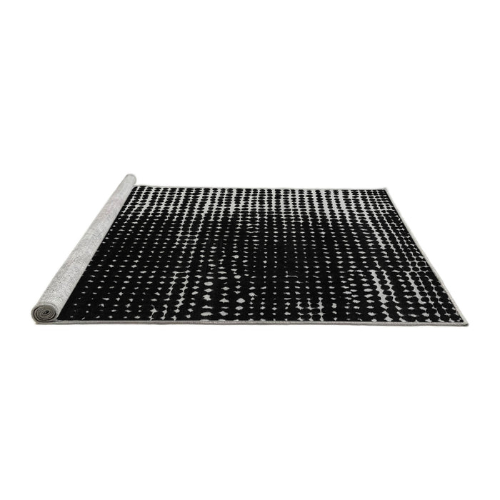 Sideview of Machine Washable Abstract Gray Modern Rug, wshabs4843gry