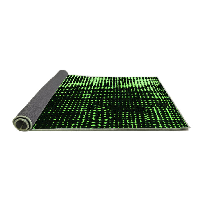 Sideview of Abstract Green Modern Rug, abs4843grn