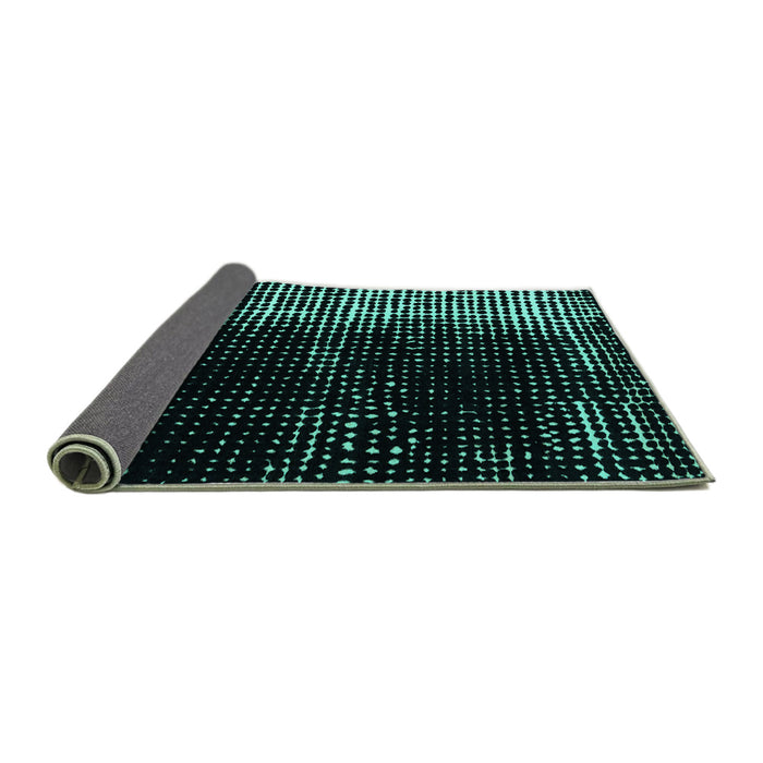 Sideview of Abstract Turquoise Modern Rug, abs4843turq