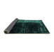 Sideview of Abstract Turquoise Modern Rug, abs4843turq