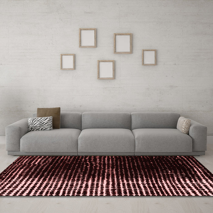 Modern Red Washable Rugs
