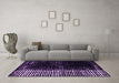 Machine Washable Abstract Purple Modern Area Rugs in a Living Room, wshabs4843pur