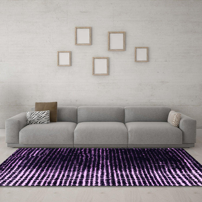 Machine Washable Abstract Purple Modern Area Rugs in a Living Room, wshabs4843pur