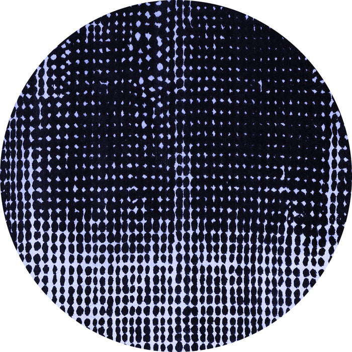 Round Machine Washable Abstract Blue Modern Rug, wshabs4843blu