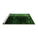 Sideview of Machine Washable Abstract Green Modern Area Rugs, wshabs4843grn