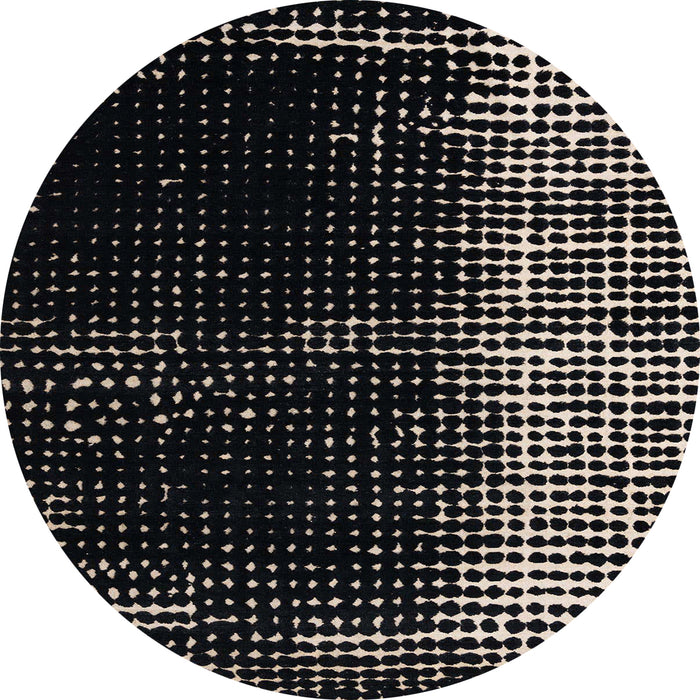 Round Machine Washable Abstract Sandstone Brown Rug, wshabs4843