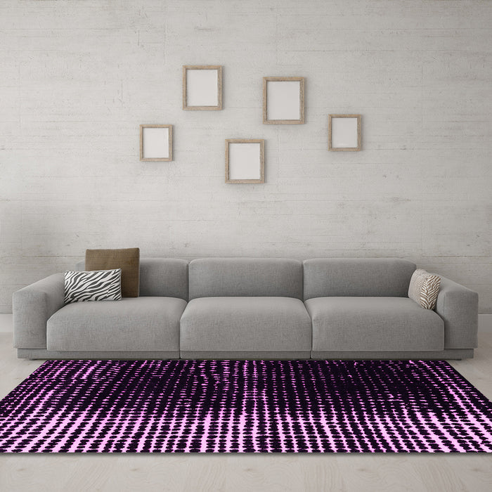 Machine Washable Abstract Pink Modern Rug in a Living Room, wshabs4843pnk