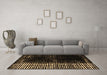 Machine Washable Abstract Brown Modern Rug in a Living Room,, wshabs4843brn