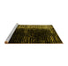 Sideview of Machine Washable Abstract Yellow Modern Rug, wshabs4843yw