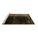 Sideview of Machine Washable Abstract Brown Modern Rug, wshabs4843brn