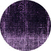 Round Abstract Purple Modern Rug, abs4843pur