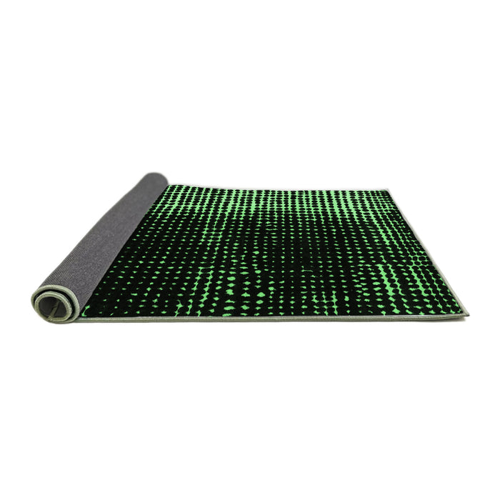 Sideview of Abstract Emerald Green Modern Rug, abs4843emgrn