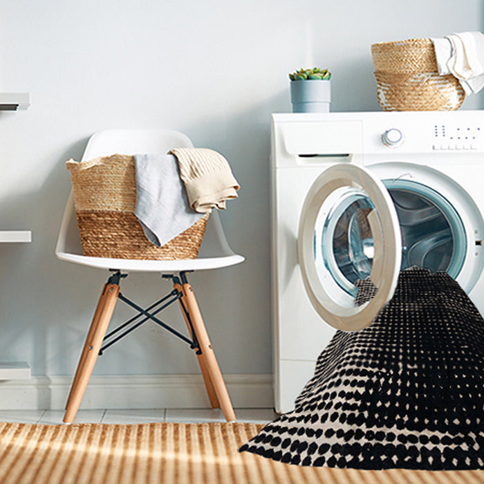 Machine Washable Abstract Sandstone Brown Rug in a Washing Machine, wshabs4843