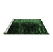 Sideview of Machine Washable Abstract Emerald Green Modern Area Rugs, wshabs4843emgrn