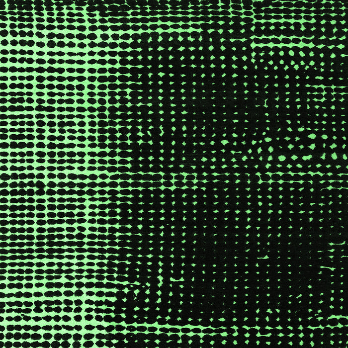 Square Machine Washable Abstract Emerald Green Modern Area Rugs, wshabs4843emgrn