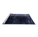 Sideview of Machine Washable Abstract Blue Modern Rug, wshabs4843blu