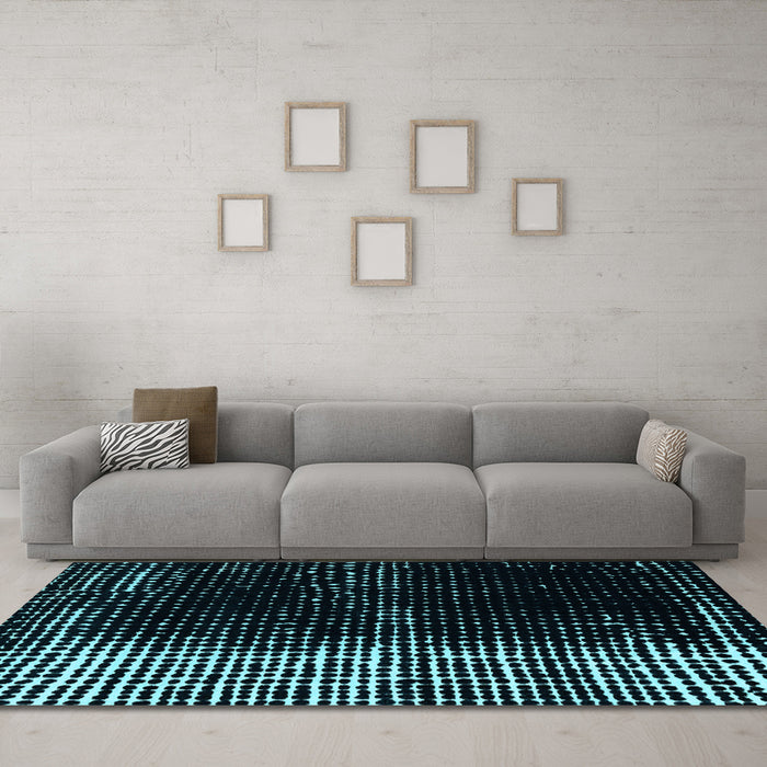 Machine Washable Abstract Light Blue Modern Rug in a Living Room, wshabs4843lblu