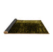 Sideview of Abstract Yellow Modern Rug, abs4843yw