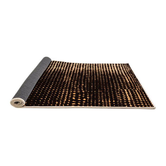 Sideview of Abstract Orange Modern Rug, abs4843org