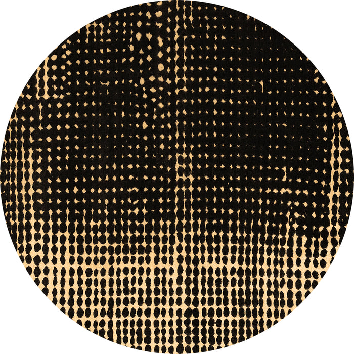 Round Machine Washable Abstract Brown Modern Rug, wshabs4843brn