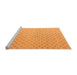 Sideview of Machine Washable Solid Orange Modern Area Rugs, wshabs4844org