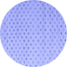 Round Solid Blue Modern Rug, abs4844blu