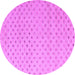 Round Solid Purple Modern Rug, abs4844pur