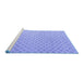 Sideview of Machine Washable Solid Blue Modern Rug, wshabs4844blu