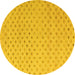 Round Solid Yellow Modern Rug, abs4844yw